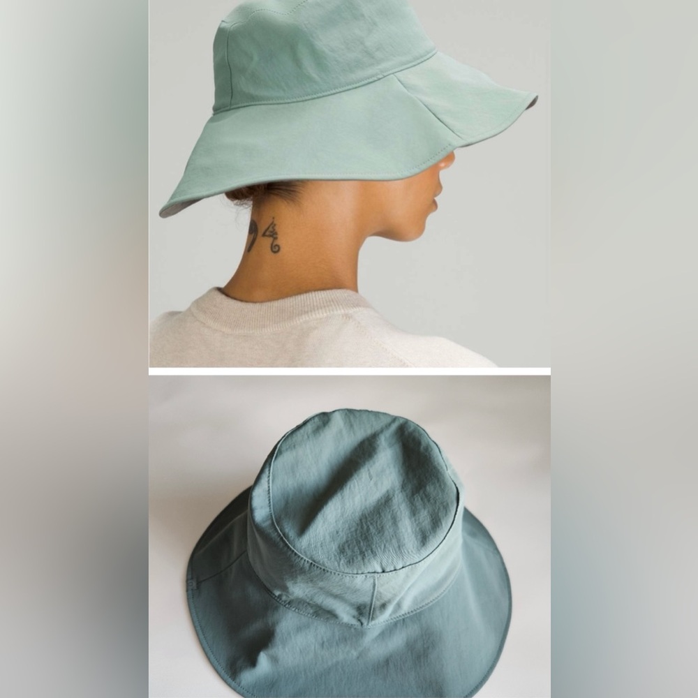 Lululemon wide brim logo hat! EUC